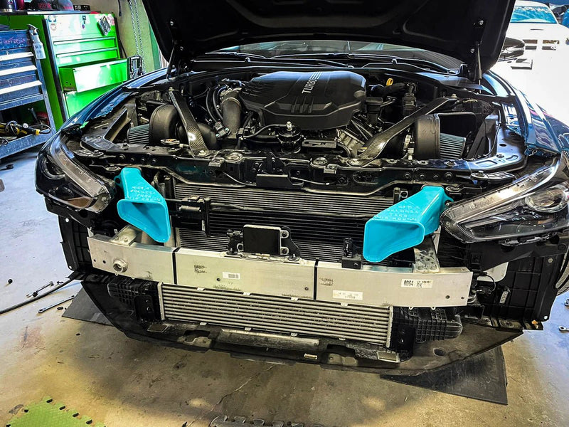 Load image into Gallery viewer, 2017 - 2021 Genesis G70 3.3T Dual BIG MOUTH Ram Air Intake Snorkels - FSPE