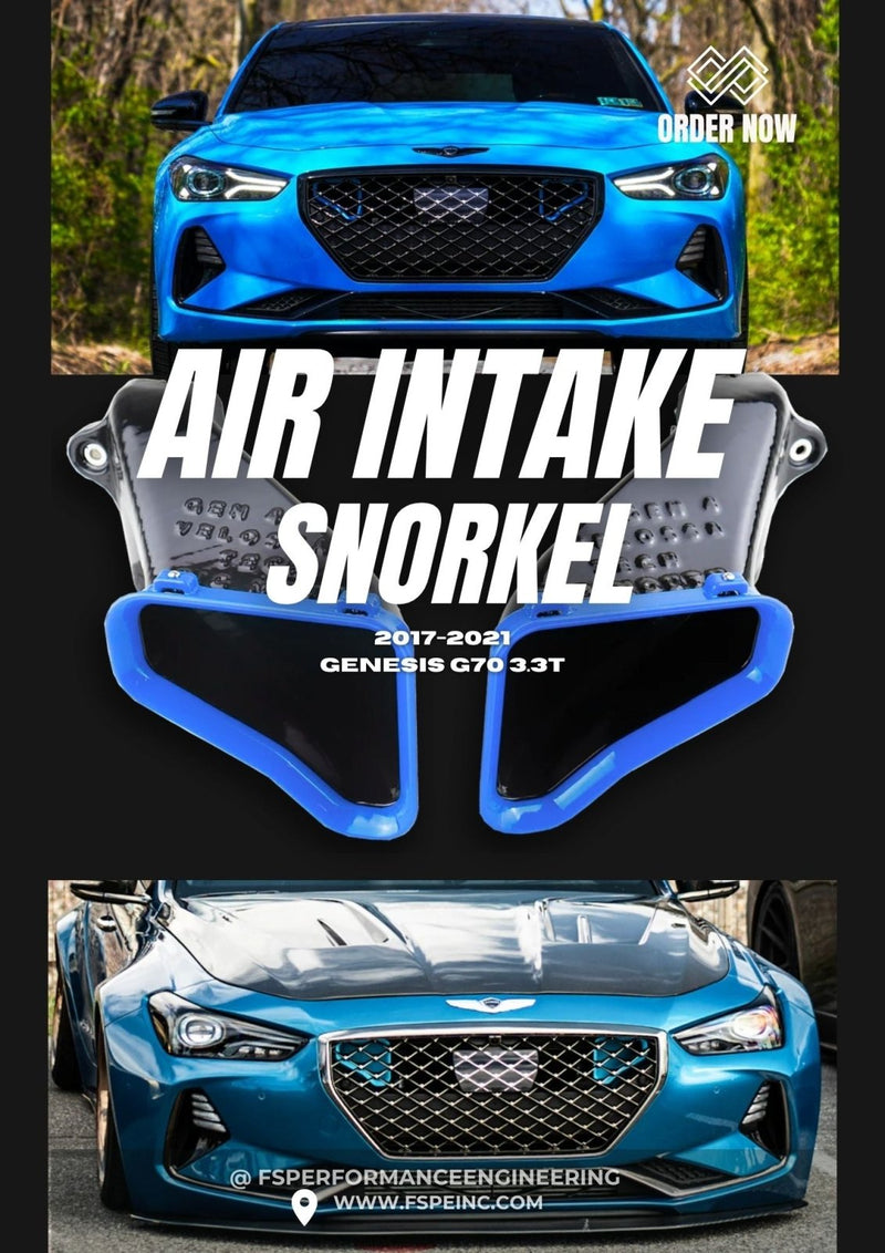 Load image into Gallery viewer, 2017 - 2021 Genesis G70 3.3T Dual BIG MOUTH Ram Air Intake Snorkels - FSPE