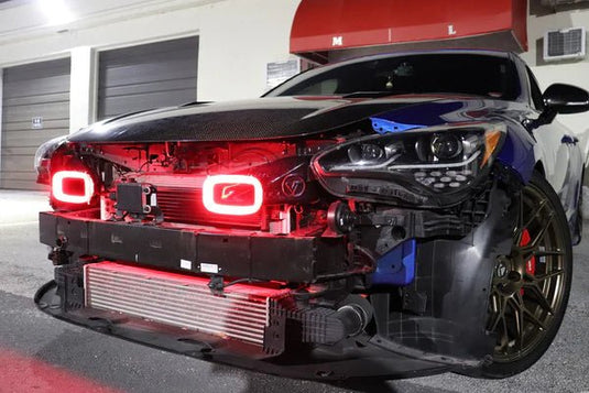 2017 - 2024 Kia Stinger 3.3T/2.0T/2.5T Dual BIG MOUTH LIT KIT Ram Air Intake Snorkels - FSPE