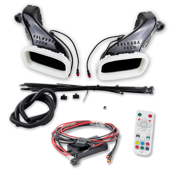 Load image into Gallery viewer, 2017 - 2024 Kia Stinger 3.3T/2.0T/2.5T Dual BIG MOUTH LIT KIT Ram Air Intake Snorkels - FSPE