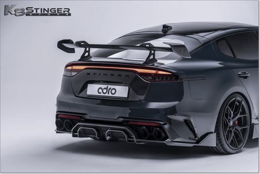 2018 - 2023 Kia Stinger - Adro AT - R2 Swan Neck Carbon Fiber Wing - FSPE