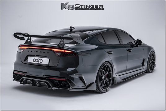2018 - 2023 Kia Stinger - Adro AT - R2 Swan Neck Carbon Fiber Wing - FSPE
