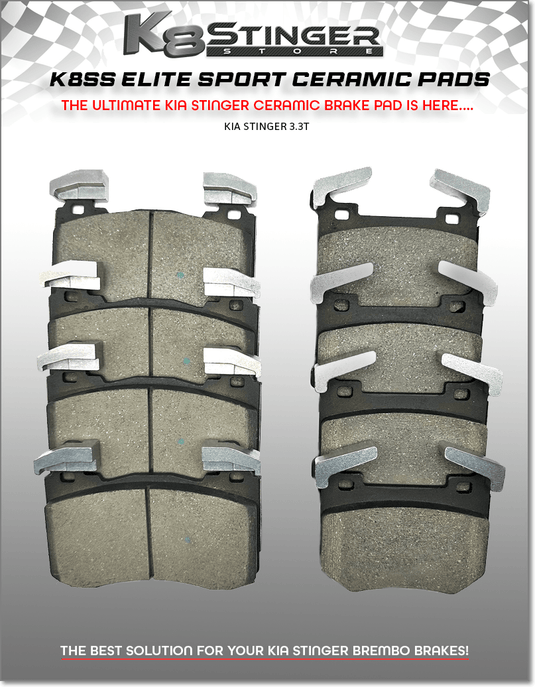 2018 - 2023 Kia Stinger - K8SS Elite Sport Ceramic Brake Pads - FSPE