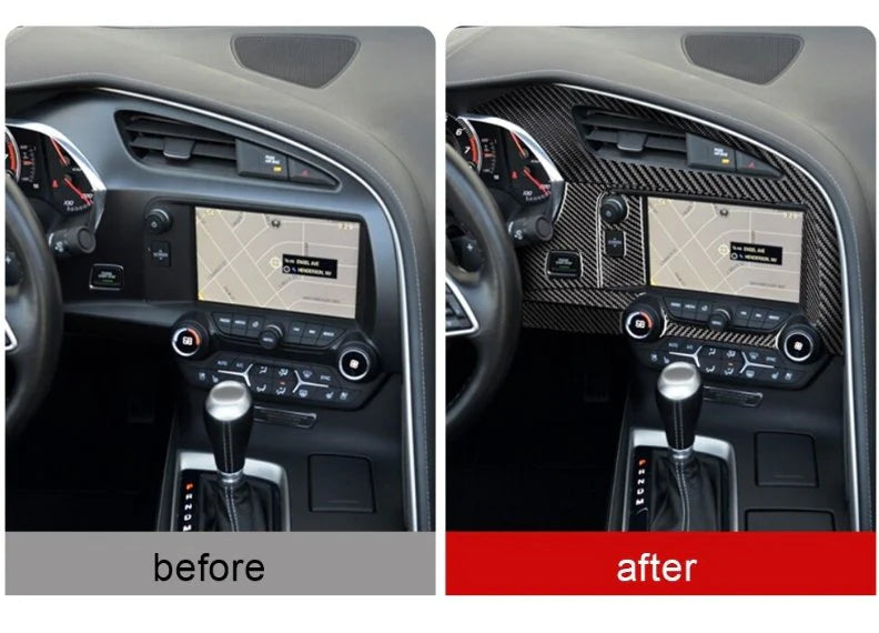 Load image into Gallery viewer, Chevrolet Corvette (2014-2019) Carbon Fiber Multimedia Console Trim Kit