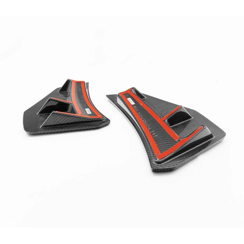 Load image into Gallery viewer, Audi R8 4S (2016 - 24) Carbon Fiber Rear Bumper Canards - FSPE