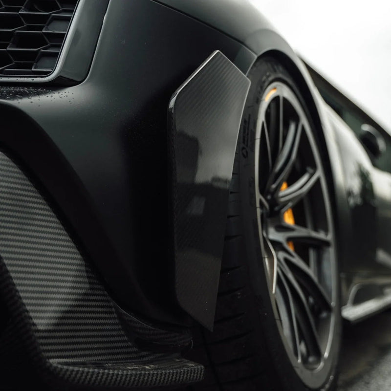 Load image into Gallery viewer, Audi R8 4S (2016 - 24) Carbon Fiber Rear Bumper Canards - FSPE