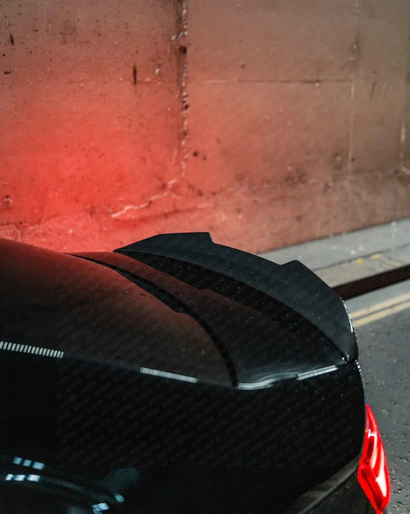 Load image into Gallery viewer, Audi RS3 Saloon (2017 - 20, 8V LCI) Carbon Fiber Ducktail Rear Spoiler - FSPE