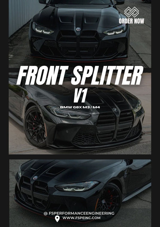 BMW M3 (G80/G81) & M4 (G82/G83) (2021 - 2025) Front Splitter V1 - FSPE
