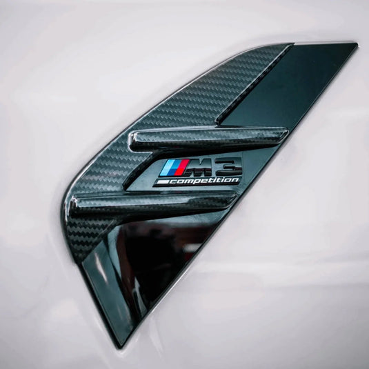 BMW M3 G80/G81, M4 G82/G83 Carbon Fiber Side Fender Trim Covers - FSPE