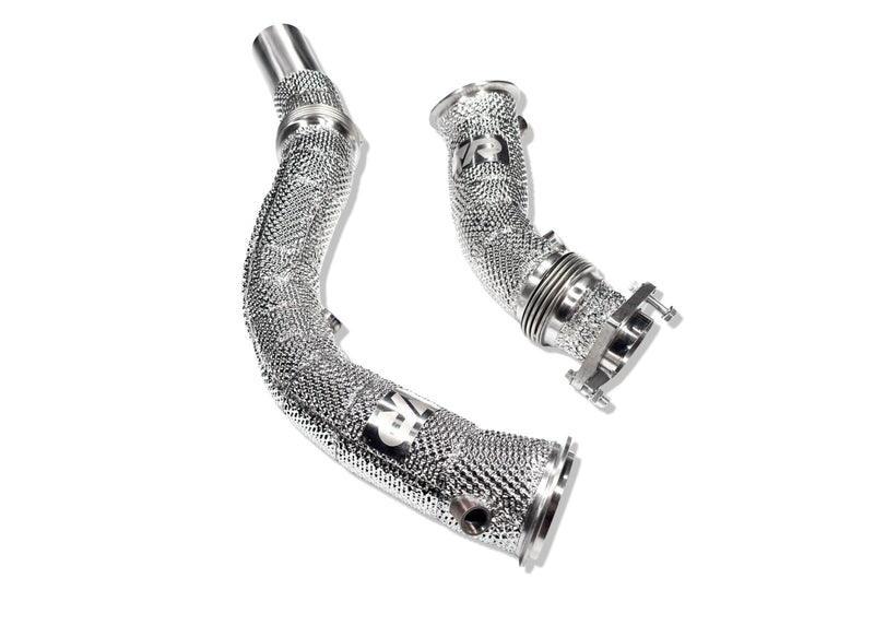 Load image into Gallery viewer, BMW S55 Catless Downpipes with Heatshield for F8X M3 M4 & M2C - FSPE