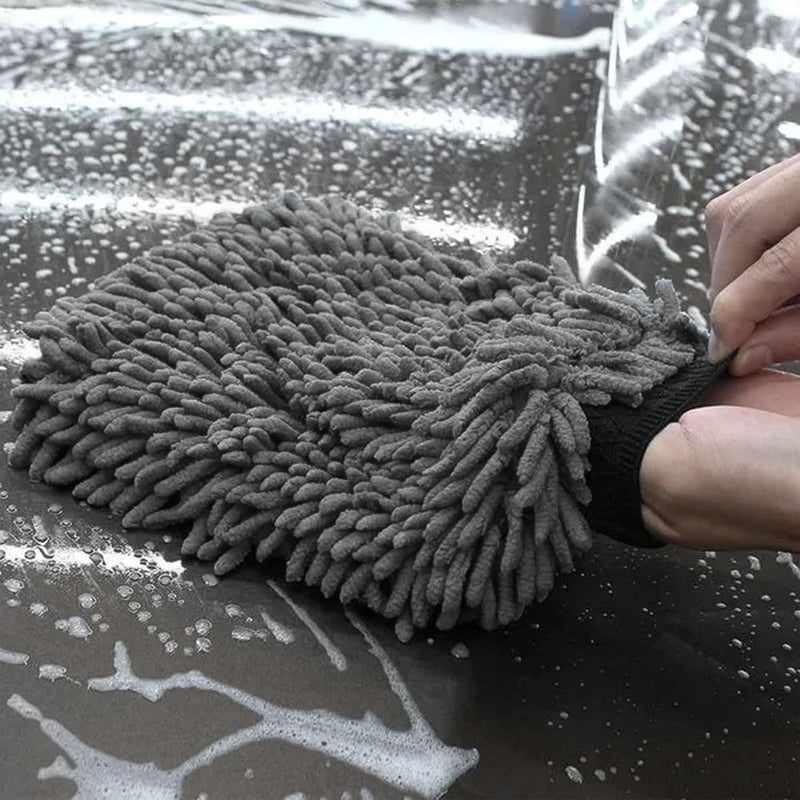 Load image into Gallery viewer, Chenille Premium Scratch - Free Microfiber Lint - Free Blue Wash Mitt 8" x 10"in & Black Pitstop Particle Interceptor - FSPE