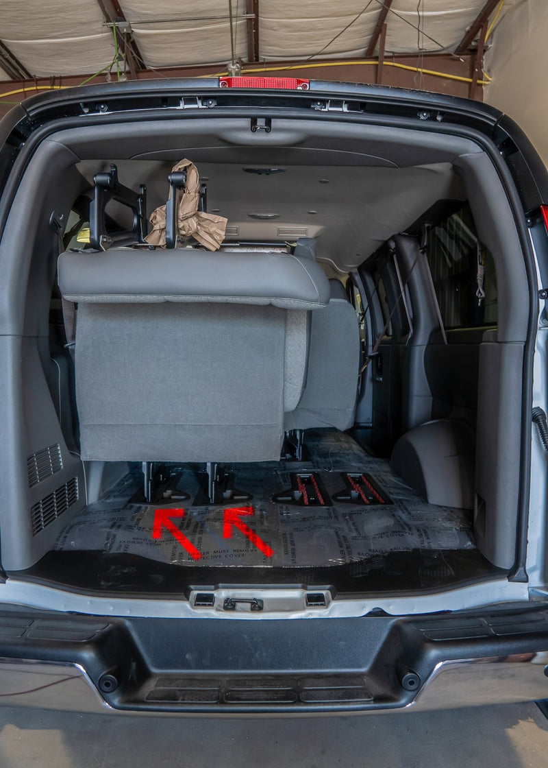 Load image into Gallery viewer, Chevy Express / GMC Savana 3500 Seat Blanking Plates (pair) - FSPE