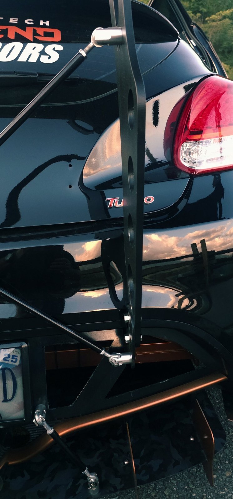 Load image into Gallery viewer, CUSTOM LENGTH - BLACK Adjustable Splitter Support Rods (PAIR) - FSPE