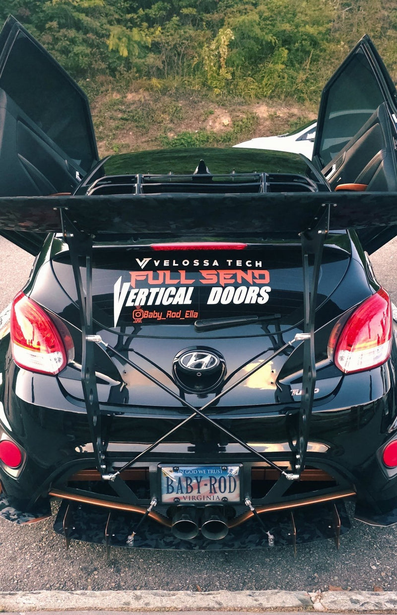 Load image into Gallery viewer, CUSTOM LENGTH - BLACK Adjustable Splitter Support Rods (PAIR) - FSPE