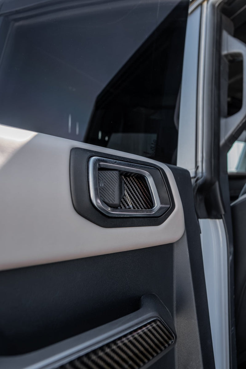 Load image into Gallery viewer, Ford Bronco (2021-2023) Carbon Fiber Inner Door Handle And Door Lock Trims - FSPE
