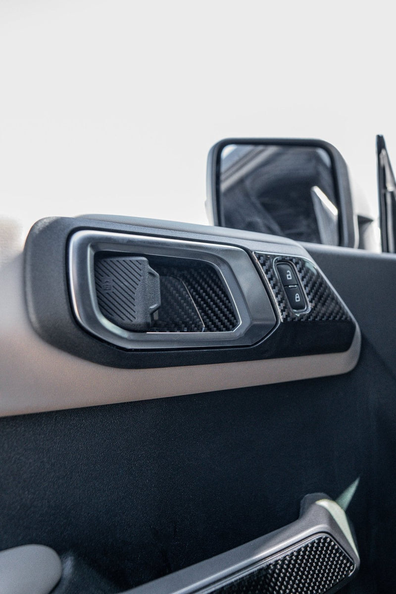 Load image into Gallery viewer, Ford Bronco (2021-2023) Carbon Fiber Inner Door Handle And Door Lock Trims - FSPE