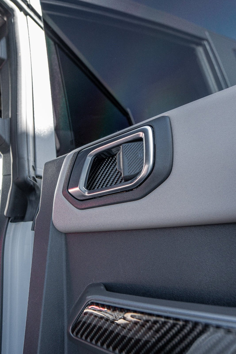 Load image into Gallery viewer, Ford Bronco (2021-2023) Carbon Fiber Inner Door Handle And Door Lock Trims - FSPE

