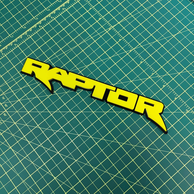 Load image into Gallery viewer, Raptor Emblem in Yellow on green mat