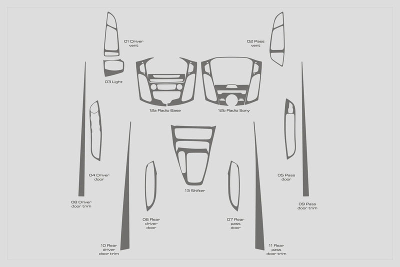 Load image into Gallery viewer, Ford Focus RS (2015 - 2018) Carbon Fiber Full Set Trim - FSPE