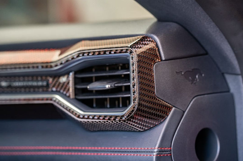 Load image into Gallery viewer, Ford Mustang S650 2024+ Carbon Fiber Dash Vents Trim - FSPE