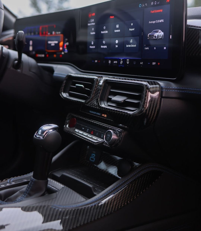 Load image into Gallery viewer, Ford Mustang S650 2024+ Carbon Fiber Full Center Console Shifter Trim Kit - FSPE