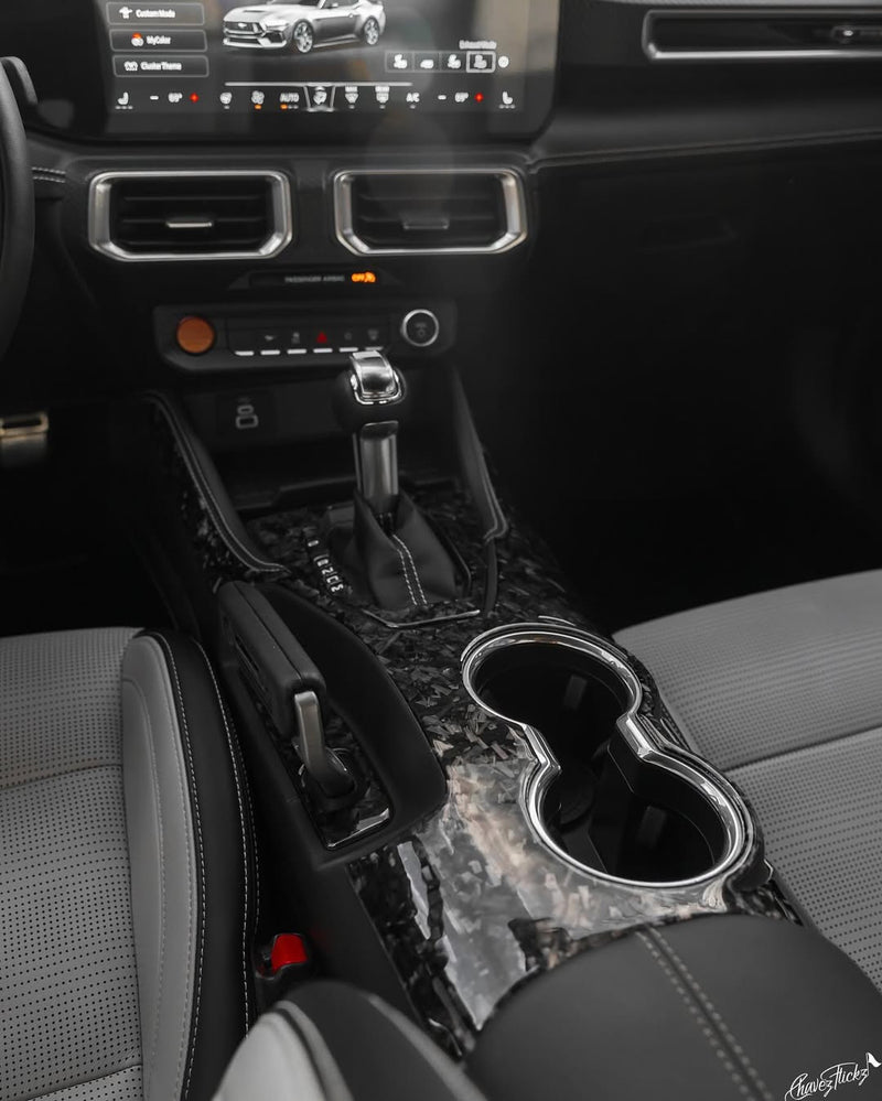 Load image into Gallery viewer, Ford Mustang S650 2024+ Carbon Fiber Full Center Console Shifter Trim Kit - FSPE