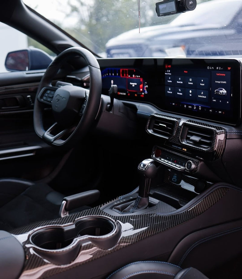 Load image into Gallery viewer, Ford Mustang S650 2024+ Carbon Fiber Full Center Console Shifter Trim Kit - FSPE