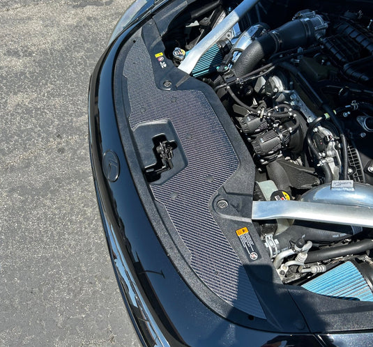 Kia Stinger (2018 - 2023) Carbon Fiber Radiator Cover Overlay - FSPE