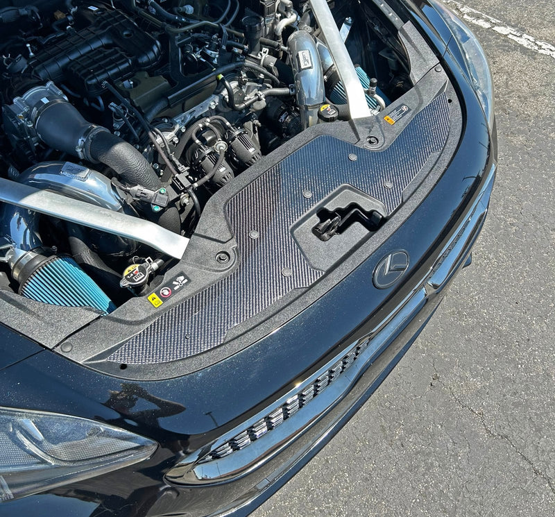 Load image into Gallery viewer, Kia Stinger (2018 - 2023) Carbon Fiber Radiator Cover Overlay - FSPE