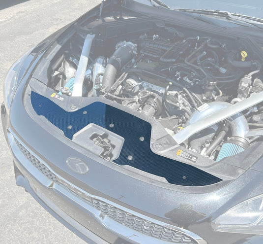 Kia Stinger (2018 - 2023) Carbon Fiber Radiator Cover Overlay - FSPE