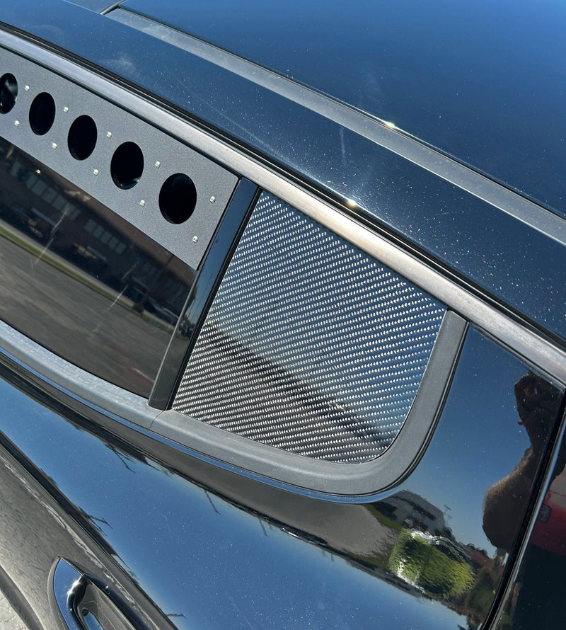 Load image into Gallery viewer, Kia Stinger (2018 - 2023) Carbon Fiber Rear Window Covers (PAIR) - FSPE
