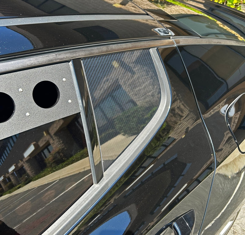 Load image into Gallery viewer, Kia Stinger (2018 - 2023) Carbon Fiber Rear Window Covers (PAIR) - FSPE
