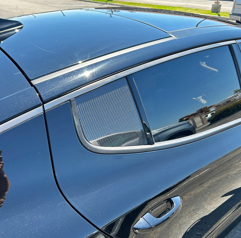 Load image into Gallery viewer, Kia Stinger (2018 - 2023) Carbon Fiber Rear Window Covers (PAIR) - FSPE