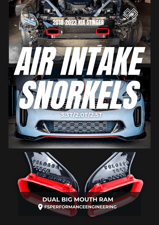 Kia Stinger (2018 - 2023) Dual BIG MOUTH Ram Air Intake Snorkels - FSPE