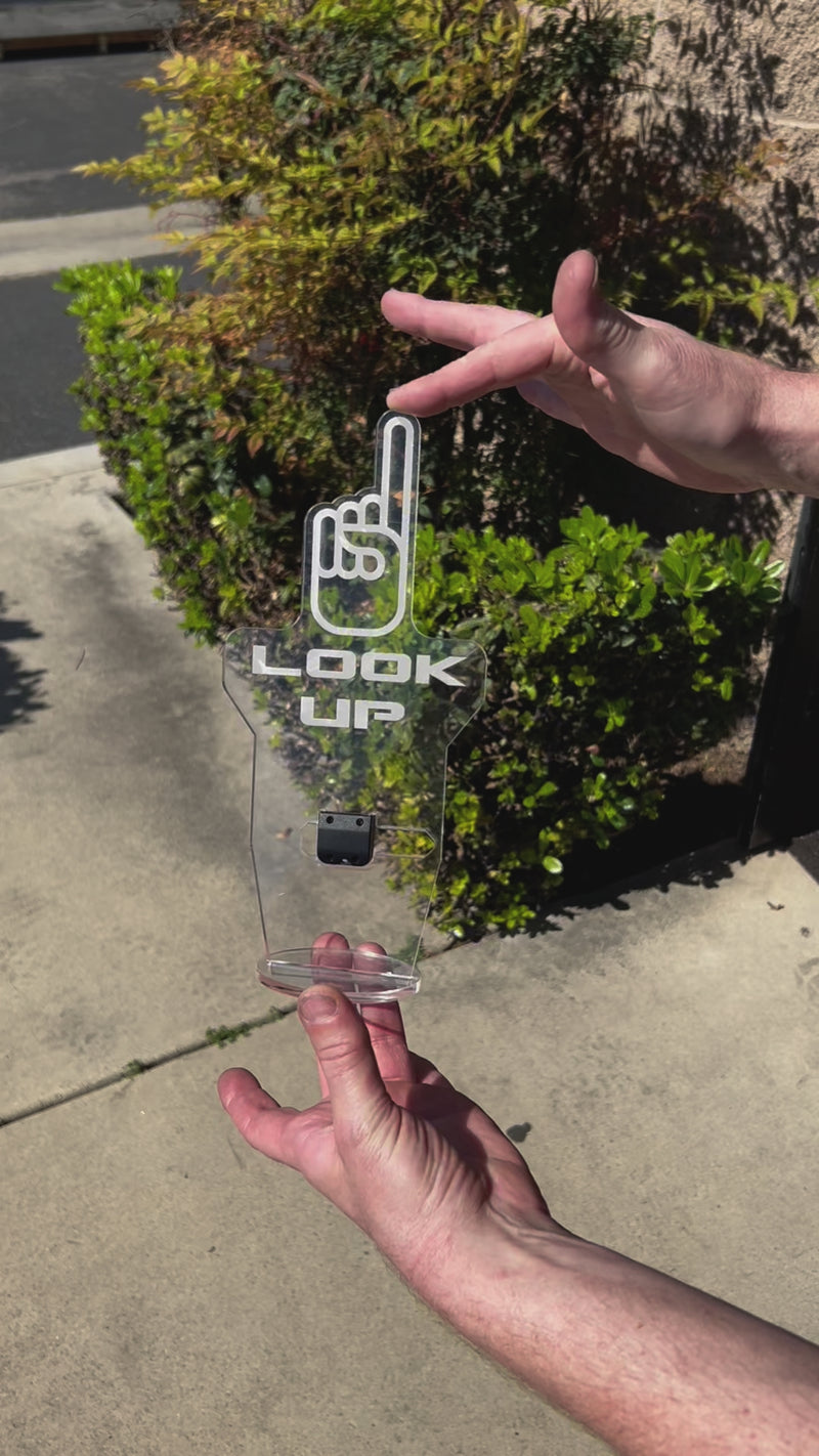 Load and play video in Gallery viewer, "Look Up" Cup Holder Sign