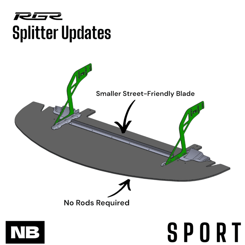 Load image into Gallery viewer, RGR NB Miata "SPORT" Chassis Mounted Front Splitter Kit - FSPE