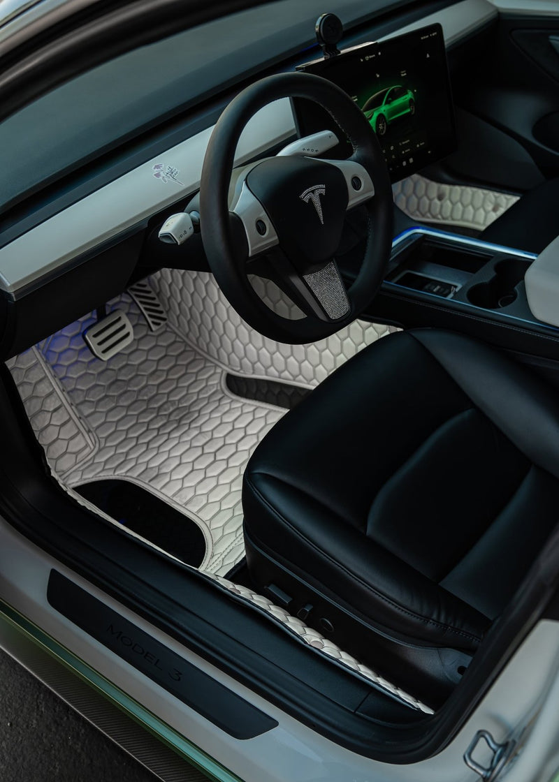 Load image into Gallery viewer, Tesla Model Y (2019 - 2023) Carbon Fiber Floor Mats - FSPE