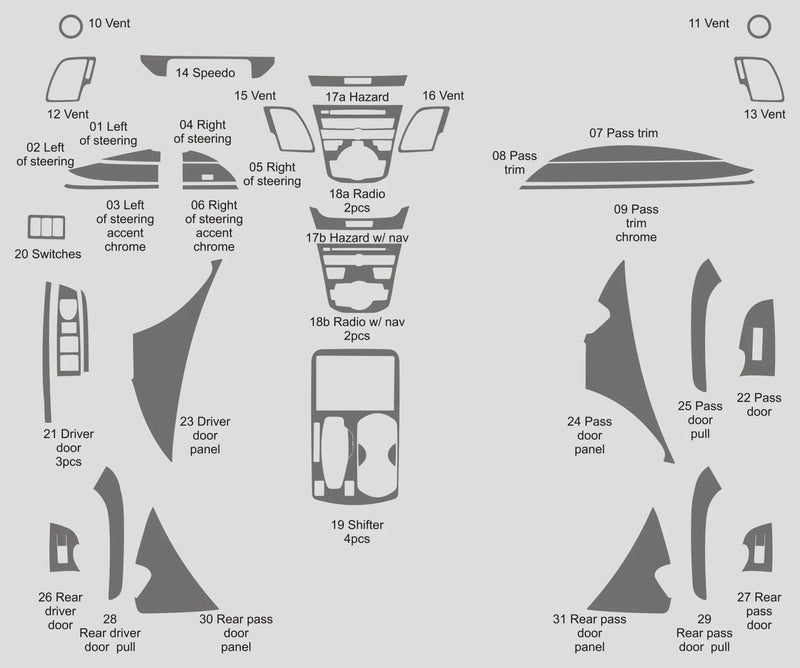 Load image into Gallery viewer, Acura RDX SUV (2013-2018) Carbon Fiber Trims - FSPE