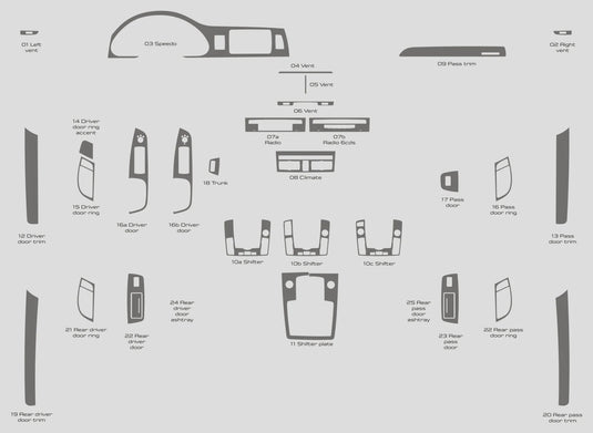 Audi Q7 SUV (2007-2016) Carbon Fiber Full Set Trims - FSPE