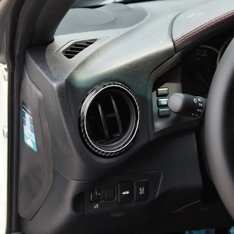 Load image into Gallery viewer, BRZ / Toyota 86 (2013-2020) Carbon Fiber Air Conditioning Outlet Vent Circle Trims - FSPE