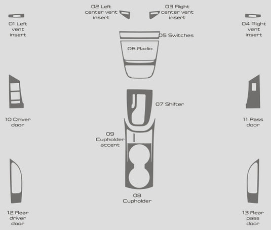 Buick Verano Sedan (2012-2016) Carbon Fiber Full Set Trims - FSPE