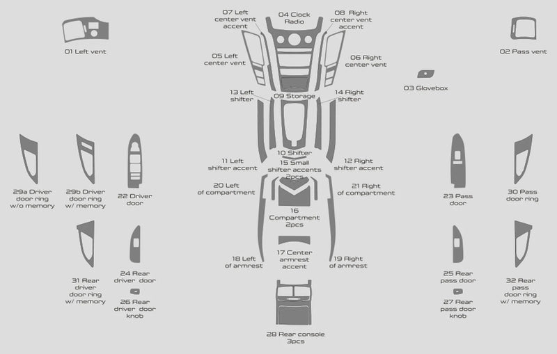 Load image into Gallery viewer, Cadillac CTS Sedan (2008-2013) Carbon Fiber Full Set Trims - FSPE