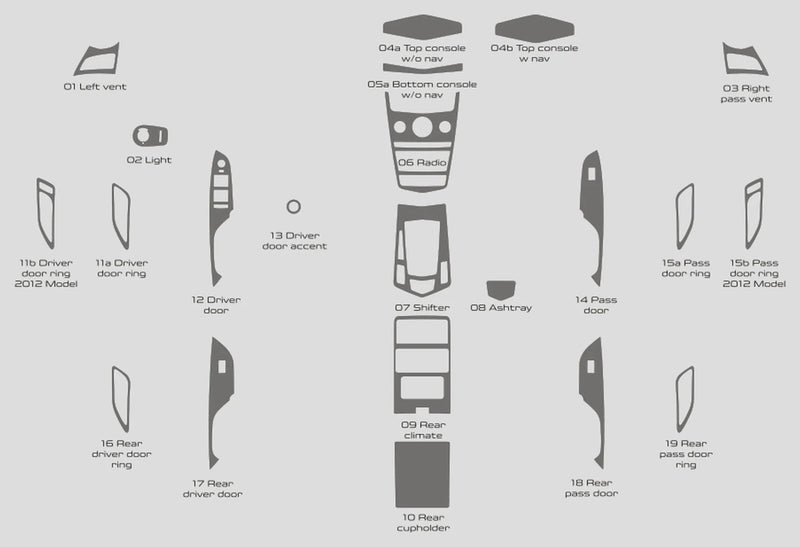 Load image into Gallery viewer, Cadillac SRX SUV (2010-2012) Carbon Fiber Full Set Trims - FSPE