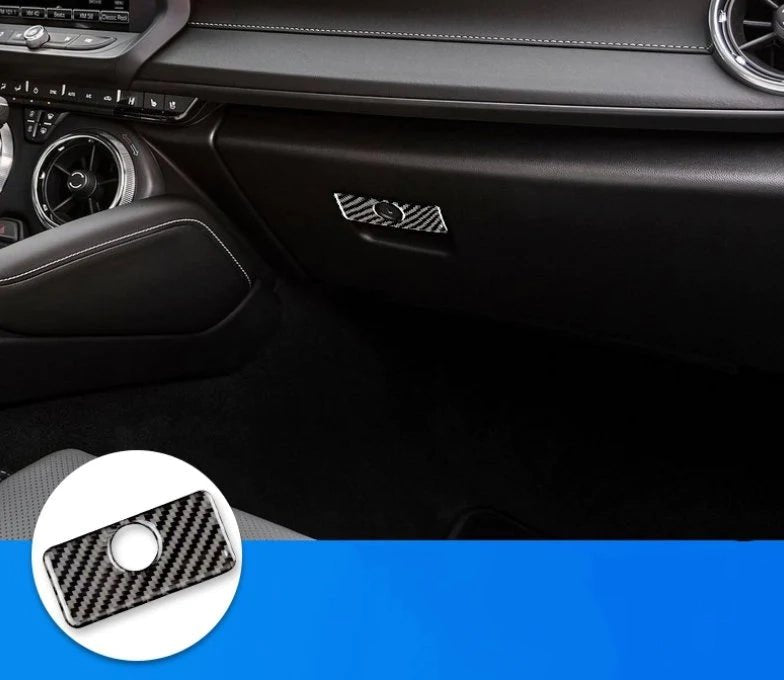 Load image into Gallery viewer, Chevrolet Camaro (2016-2021) Carbon Fiber Co-Pilot Storage Box Handle Trim - FSPE