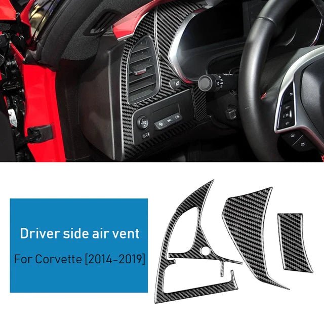 Load image into Gallery viewer, Chevrolet Corvette (2014-2019) Carbon Fiber Air Outlet Panel Surround Trim Kit - FSPE