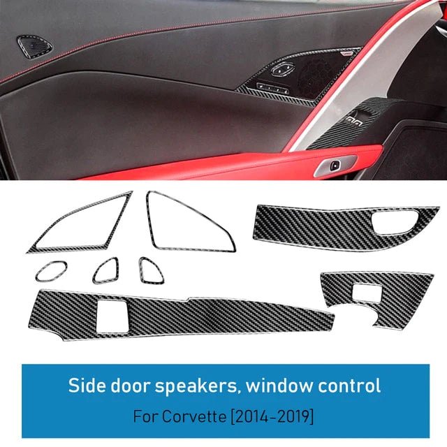 Load image into Gallery viewer, Chevrolet Corvette (2014-2019) Carbon Fiber Window Control Trims - FSPE
