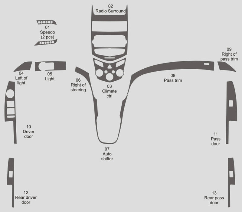 Load image into Gallery viewer, Chevrolet Sonic Sedan (2012-2016) Carbon Fiber Full Set Trims - FSPE