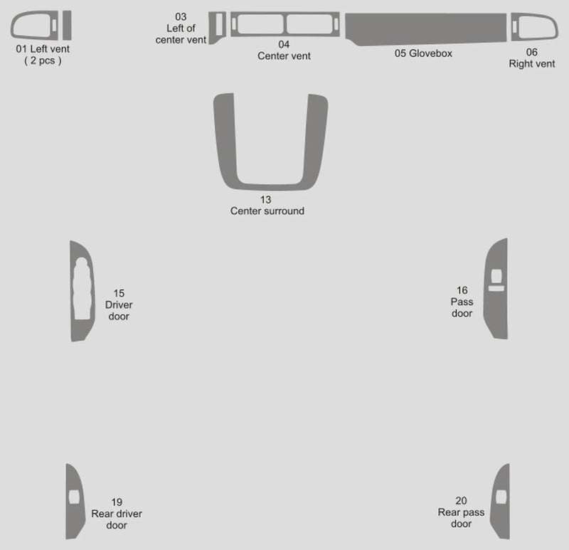 Load image into Gallery viewer, Chevrolet Suburban SUV (2007-2013) Carbon Fiber Full Set Trims - FSPE