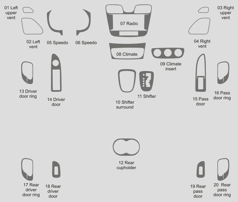 Load image into Gallery viewer, Chrysler 200 Sedan (2011-2014) Carbon Fiber Full Set Trims - FSPE