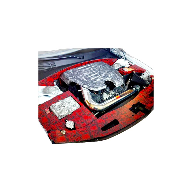 Load image into Gallery viewer, Chrysler / Charger / Challenger 4 Piece Engine Bay Set Raw Aluminum / Carbon Fiber (2015-2022) - FSPE